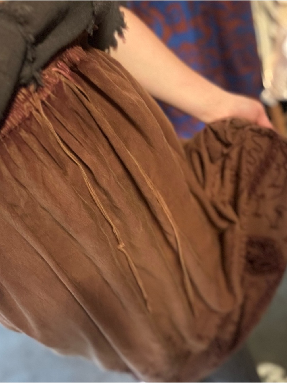 Embroidered Two-Piece Rust Brown Set - Picture 6 of 8